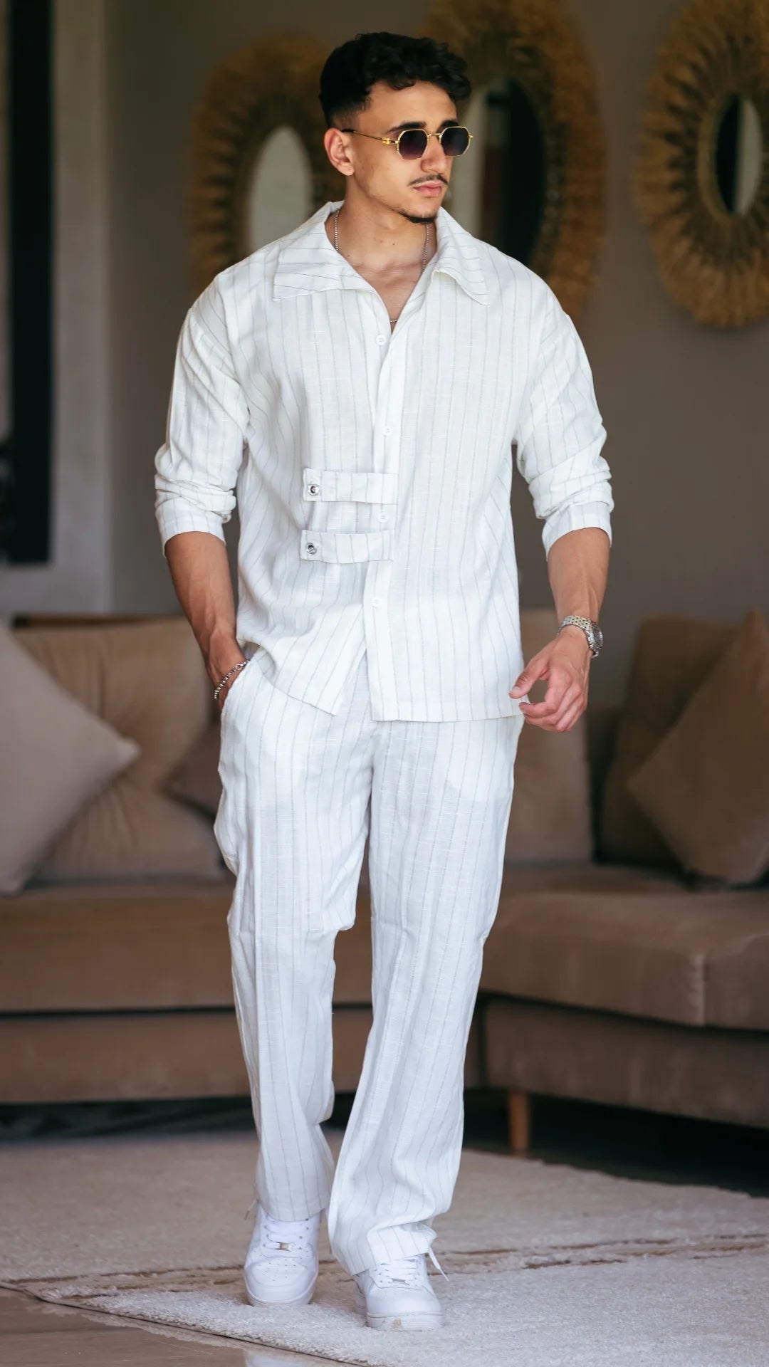 Ensemble Zenith™️- Blanc rayé