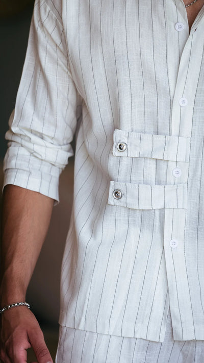 Ensemble Zenith™️- Blanc rayé