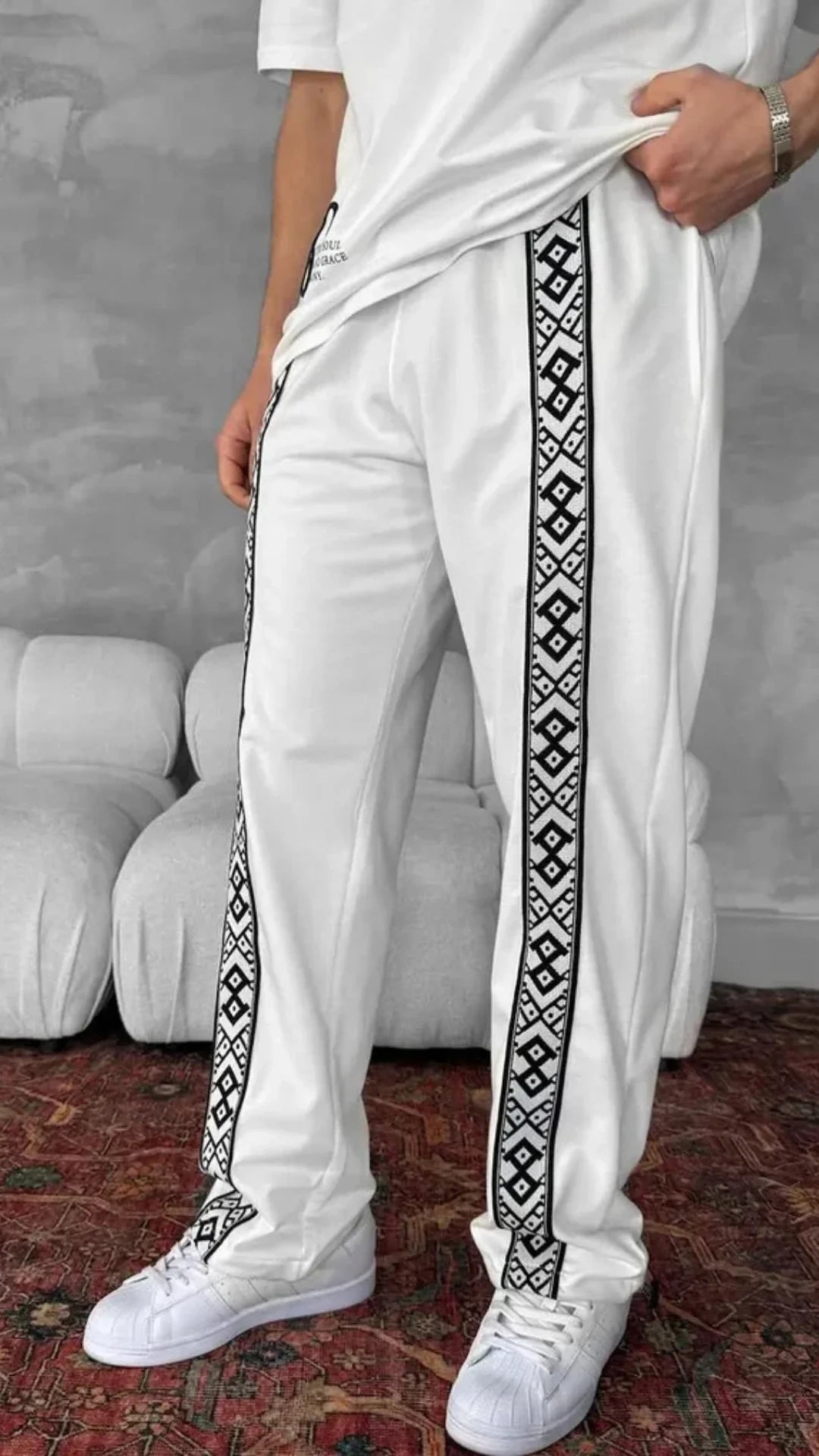 Pantalon Baggy traditionnel- Blanc