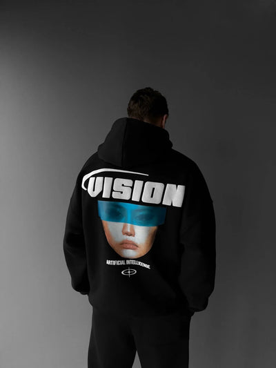 Vision Oversized Hoodie - Black