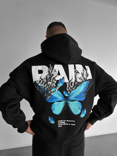 PAIN Oversized Hoodie - Black