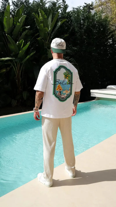 Capri view t-shirt- Blanc