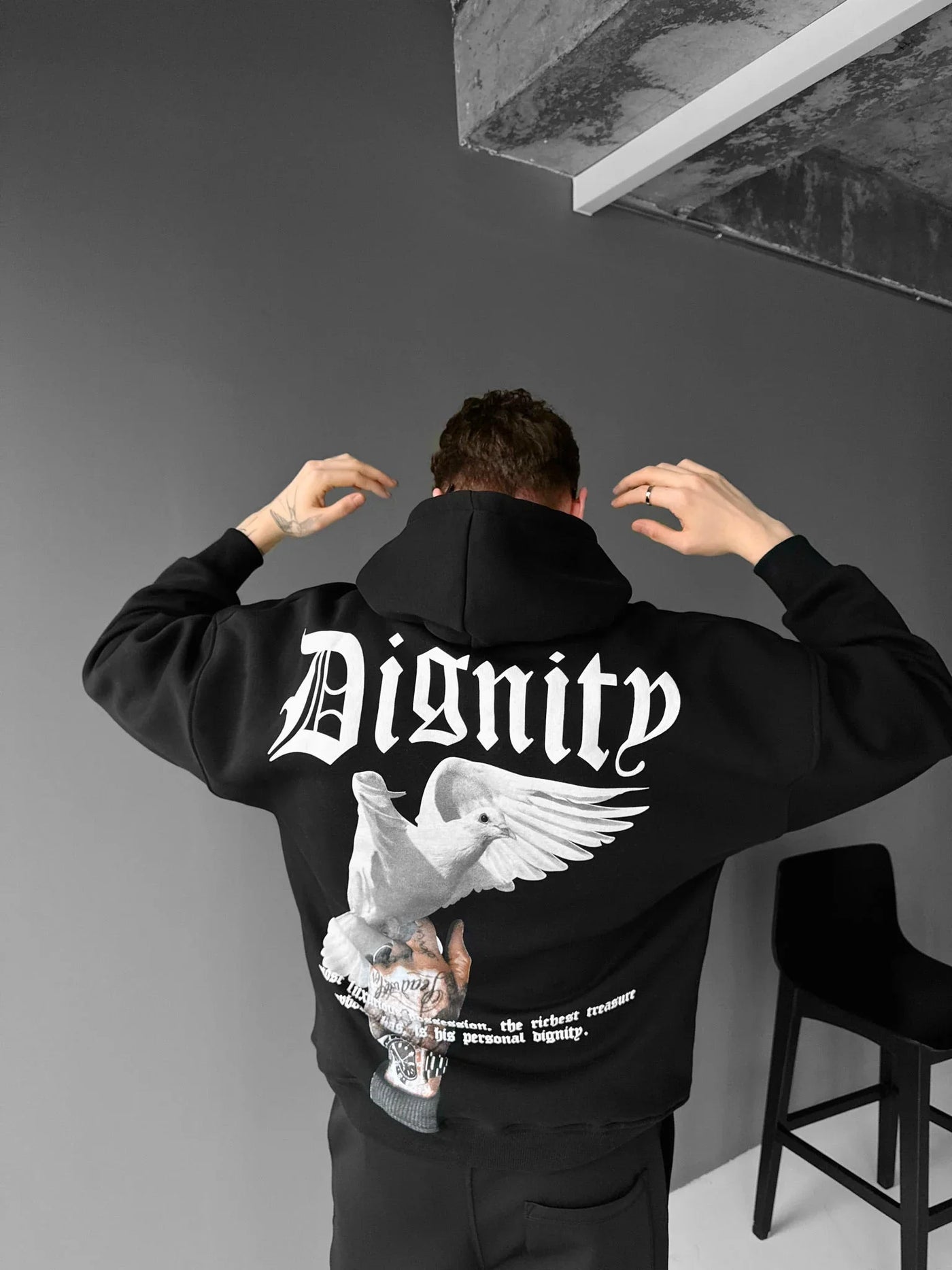 Dignity Oversized Hoodie - Black