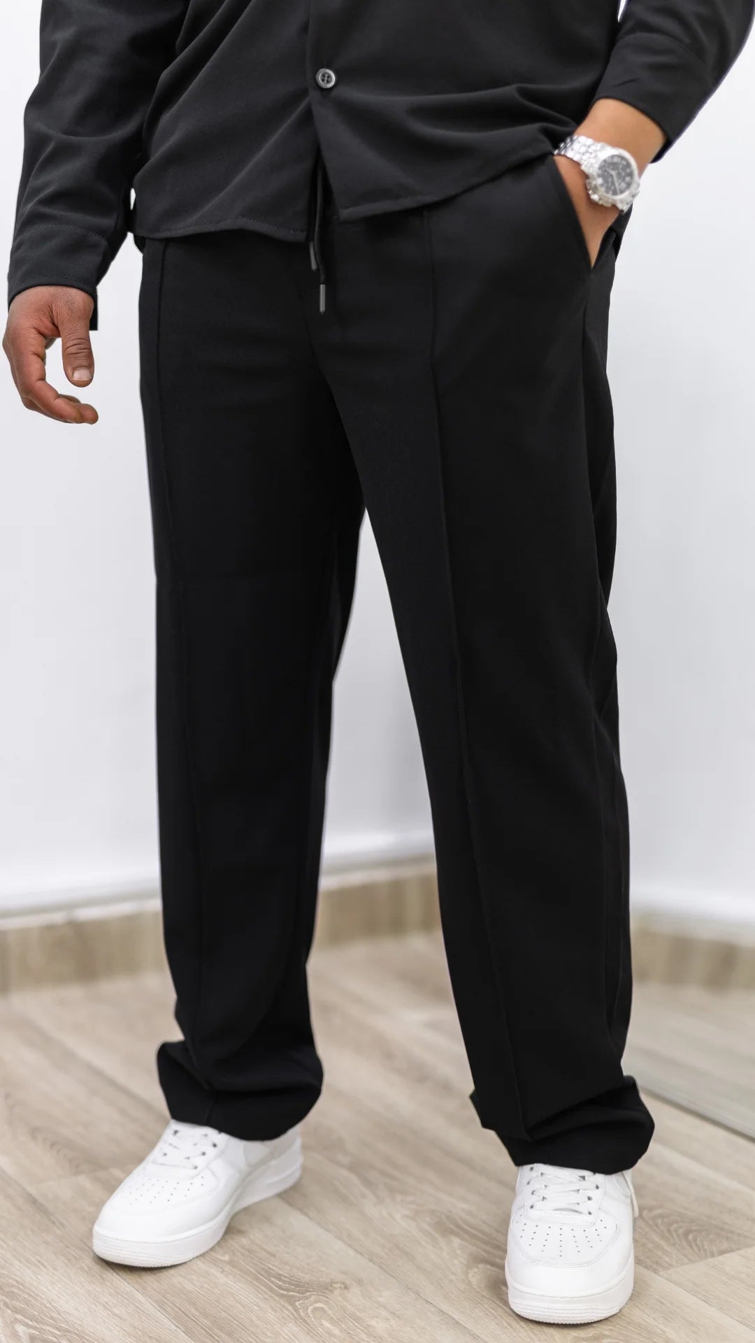 Ensemble Chemise pantalon Oversize™- Noir Intemporel – MAFIAWAY