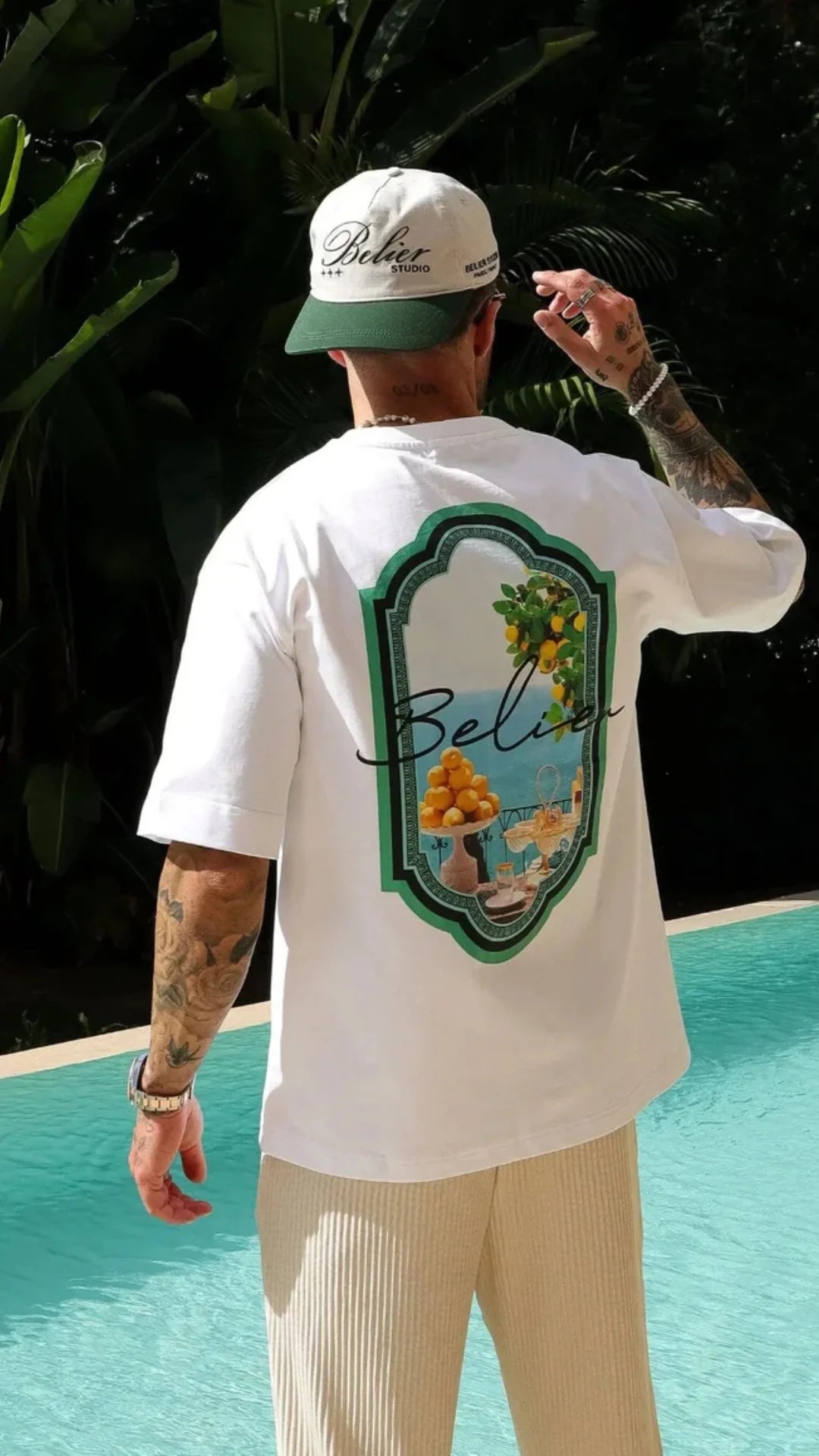 Capri view t-shirt- Blanc