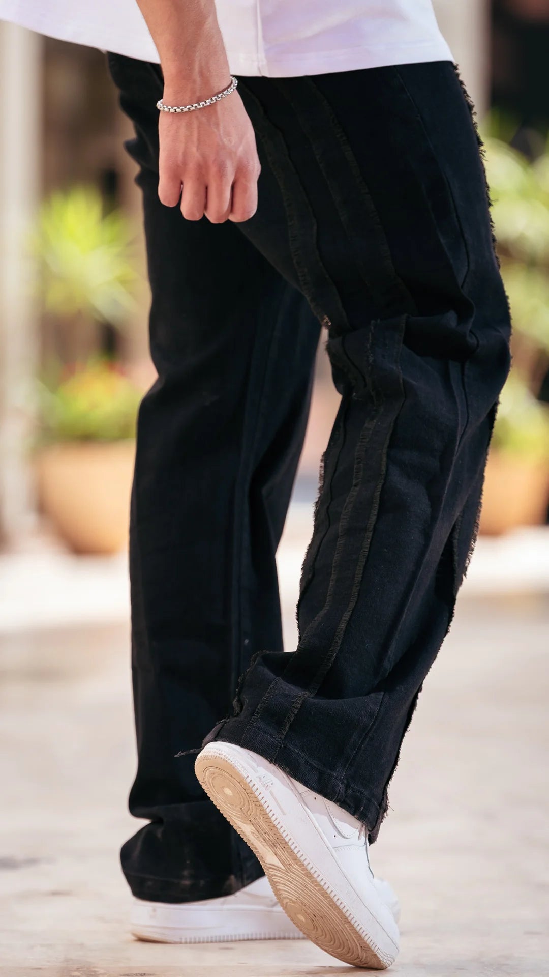 Jean Baggy Triple Stripe™ - noir