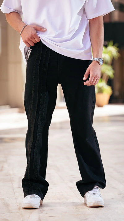 Jean Baggy Triple Stripe™ - noir