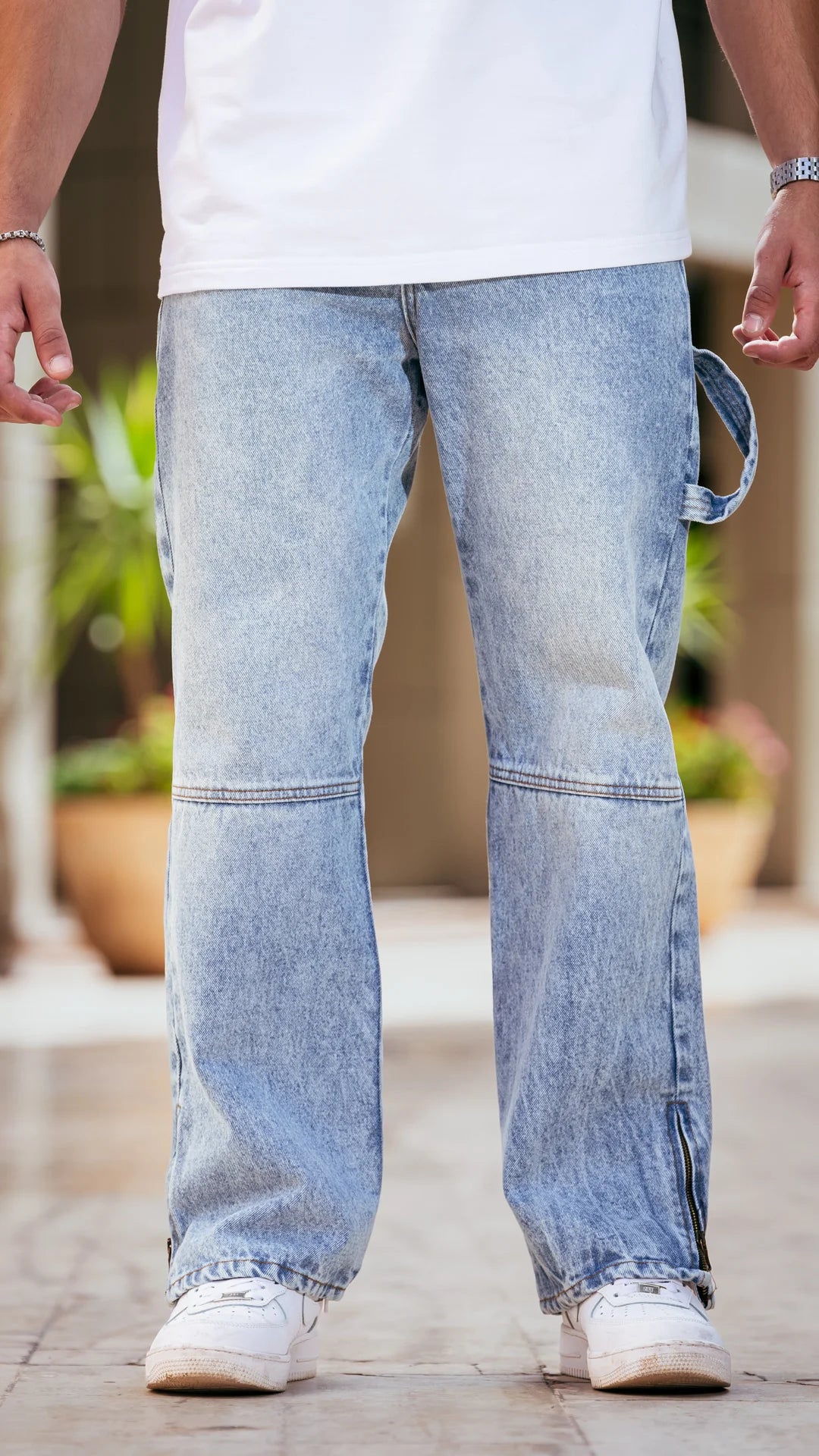 Carpenter Baggy Jean - Bleu clair délavé