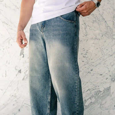 JEAN BAGGY PREMIUM - Bleu Dirty