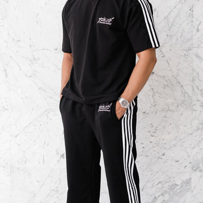 Ensemble Oversize à Bandes - Noir