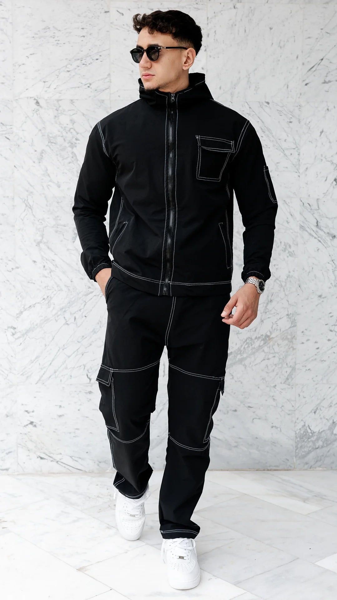 Windbreaker tracksuit - Noir Contrast