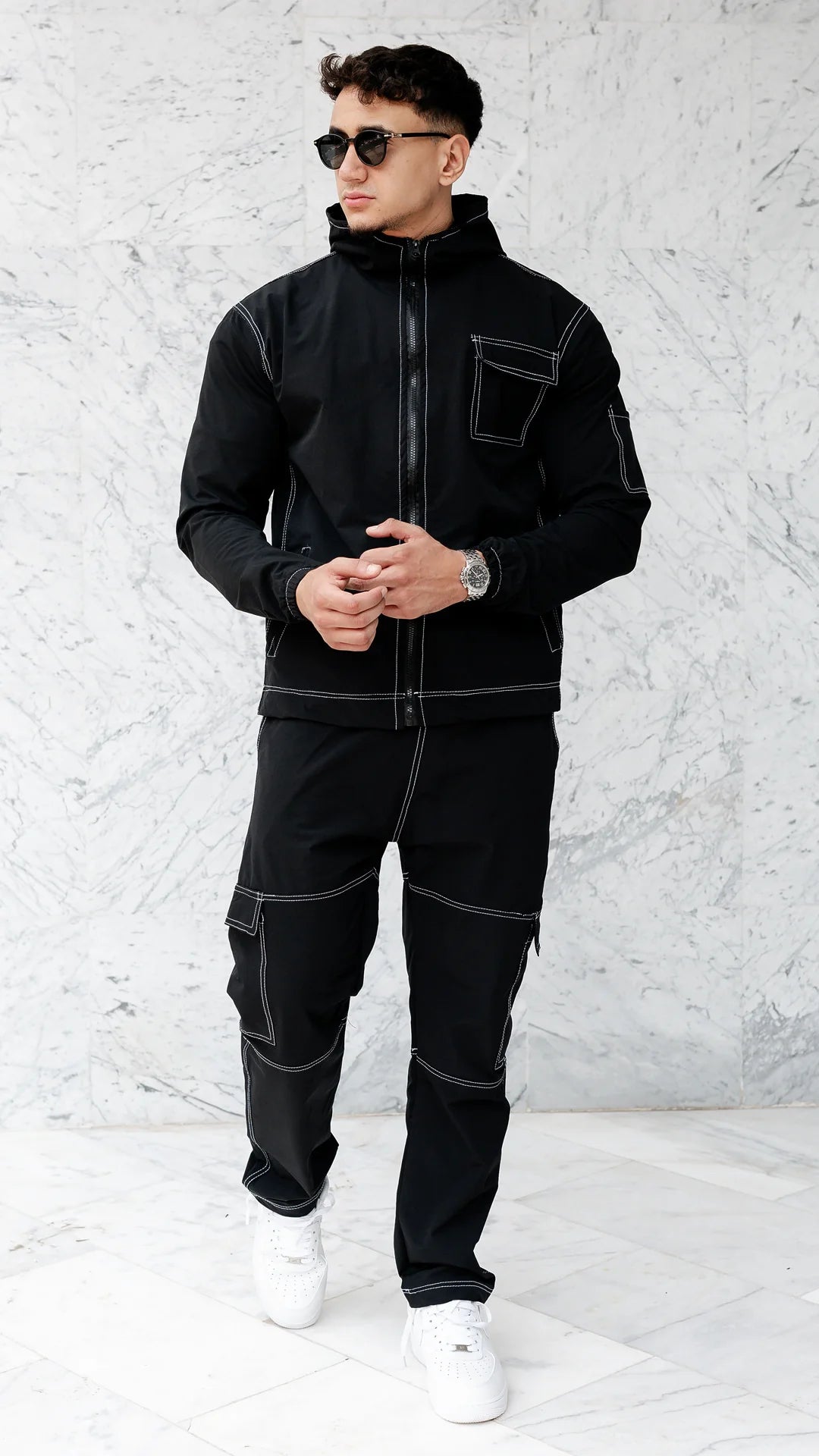 Windbreaker tracksuit - Noir Contrast