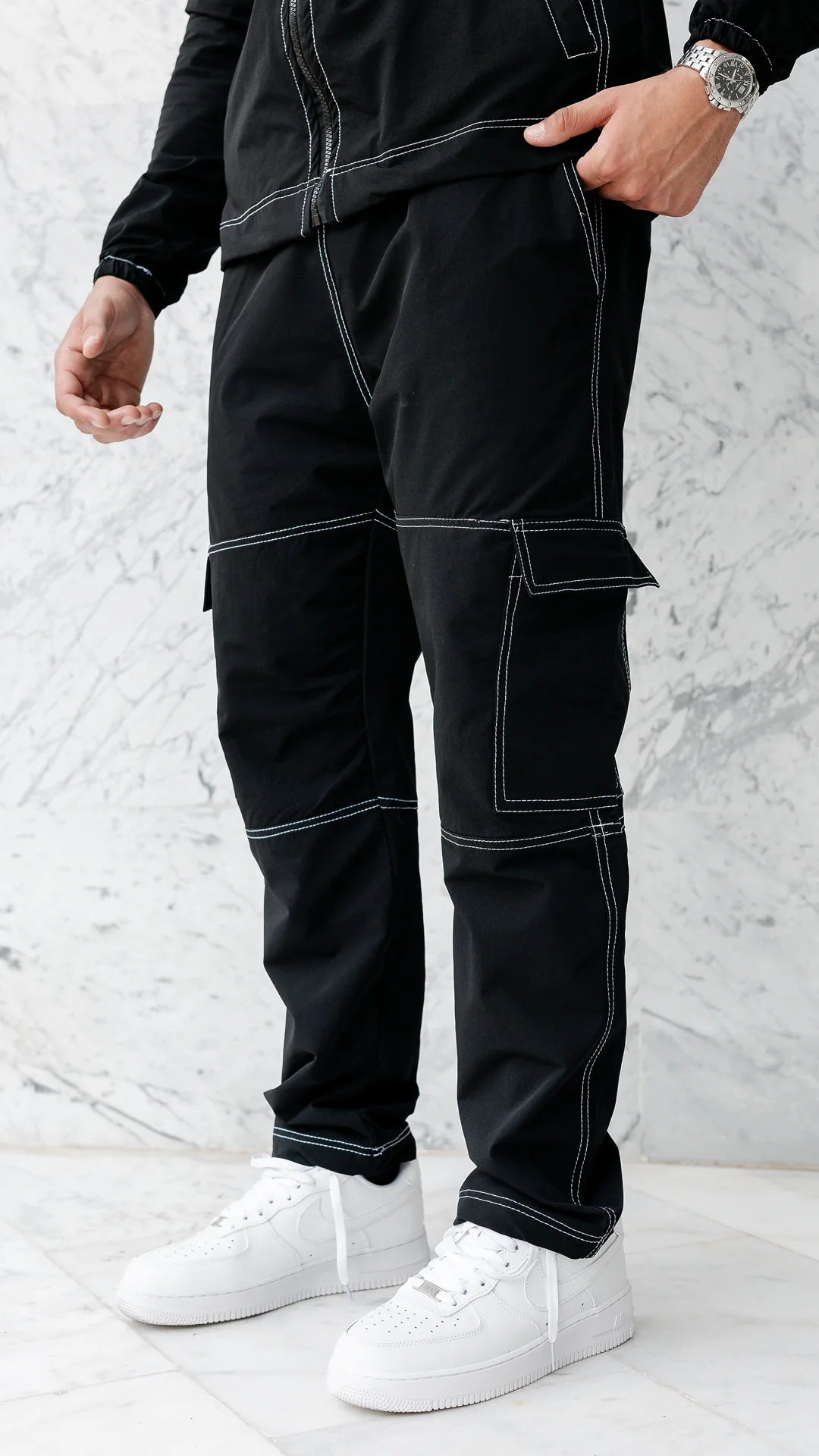Windbreaker tracksuit - Noir Contrast