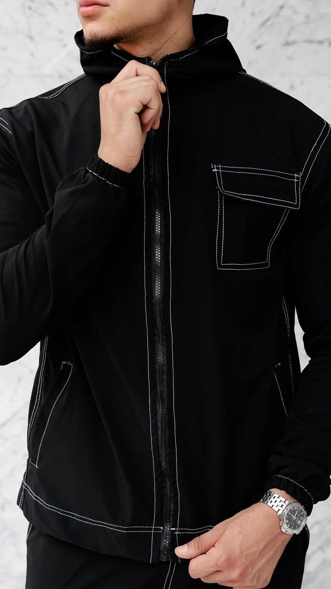 Windbreaker tracksuit - Noir Contrast