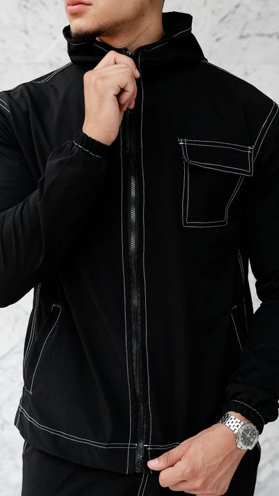 Windbreaker tracksuit - Noir Contrast