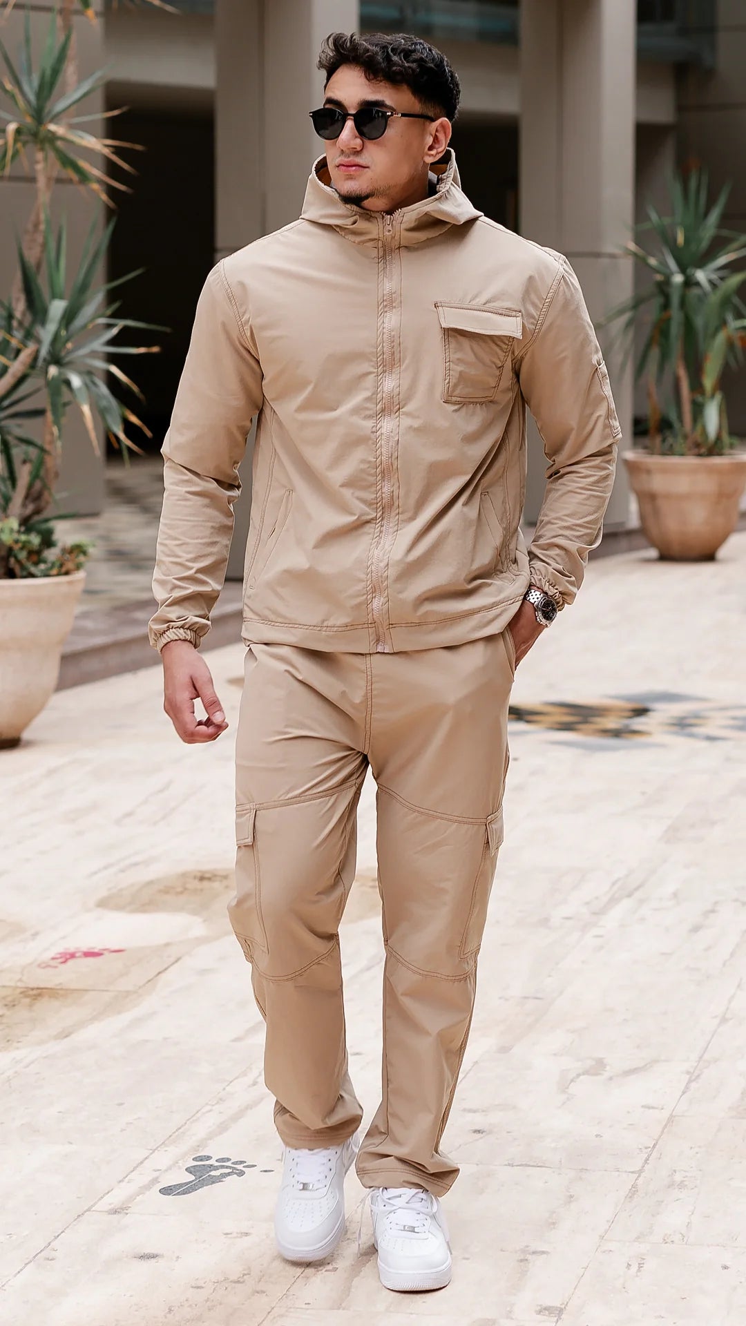 Windbreaker tracksuit - Beige Urbain