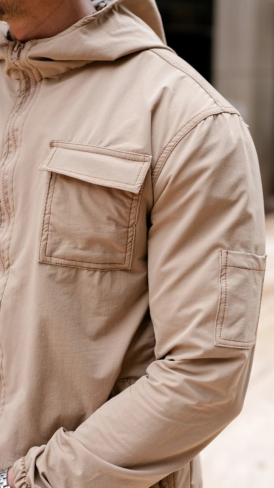 Windbreaker tracksuit - Beige Urbain