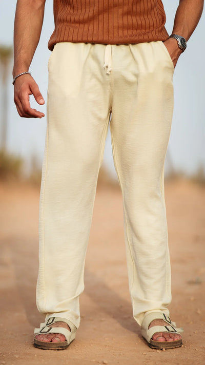 Pantalon en Lin - Blanc crème