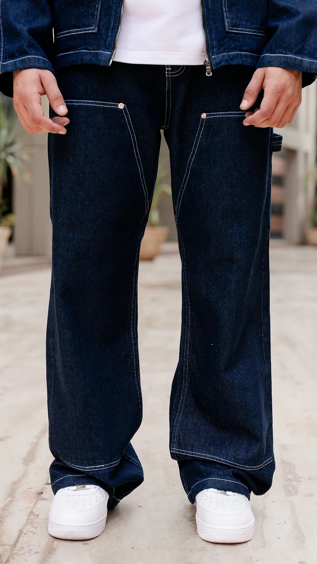 Ensemble Denim contrast - Bleu profond