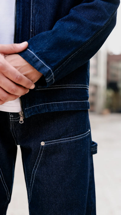 Ensemble Denim contrast - Bleu profond