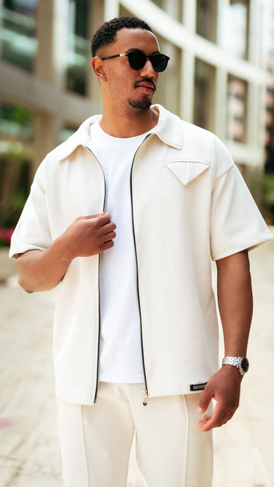 Ensemble Prestige - veste et pantalon de luxe- Crème