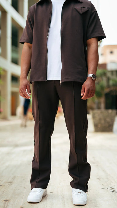 Ensemble Prestige - veste et pantalon de luxe- Marron