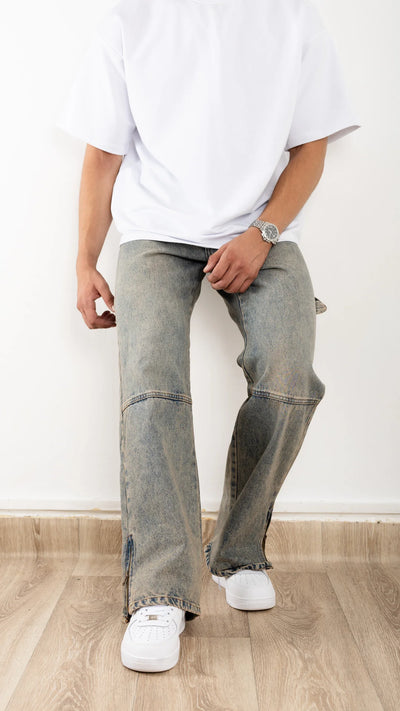 Carpenter Baggy Jean - Bleu cendré délavé