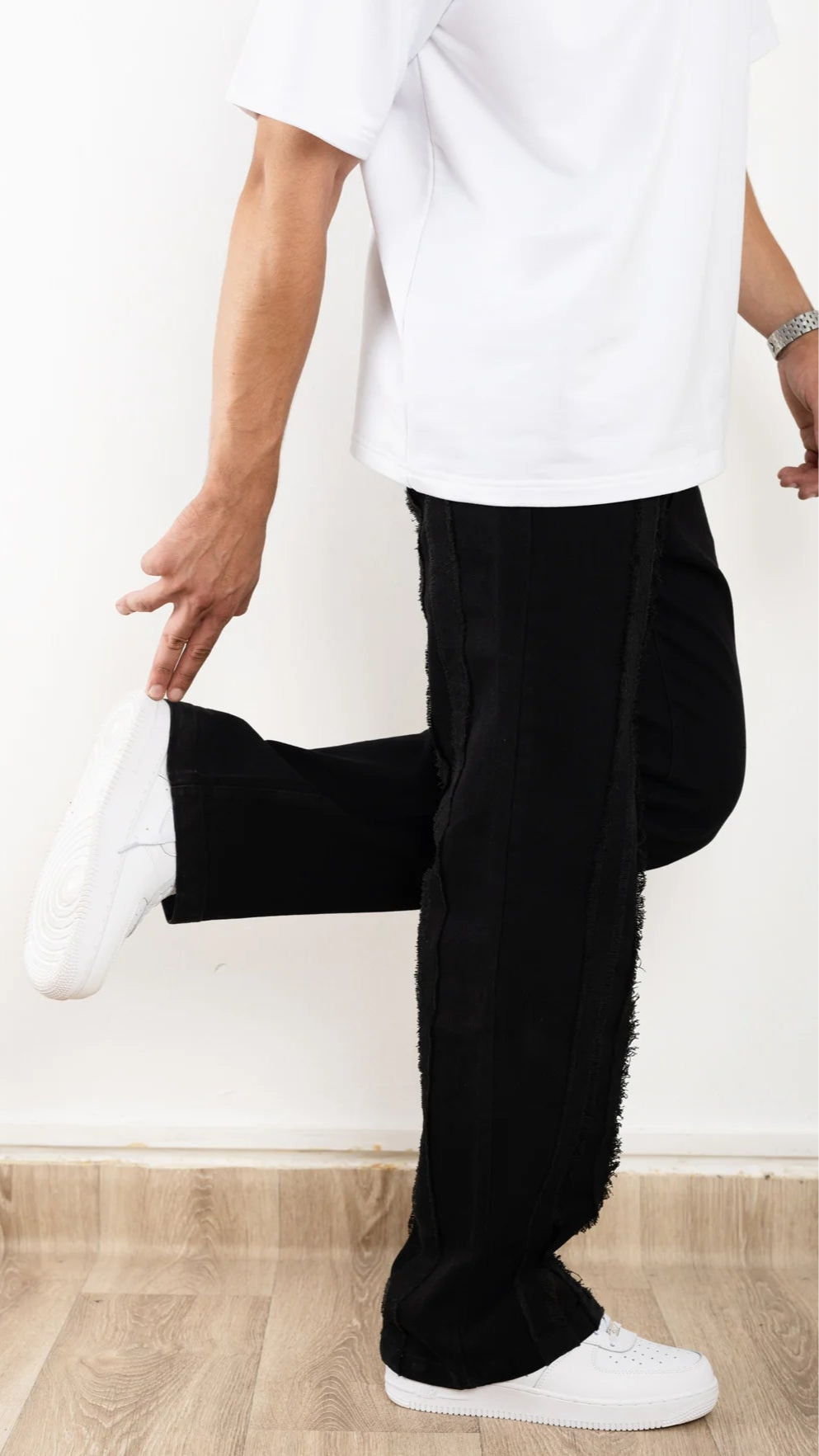 Jean Baggy Triple Stripe™ - noir