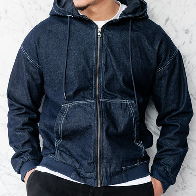 Hoodie en Jean - Bleu urbain