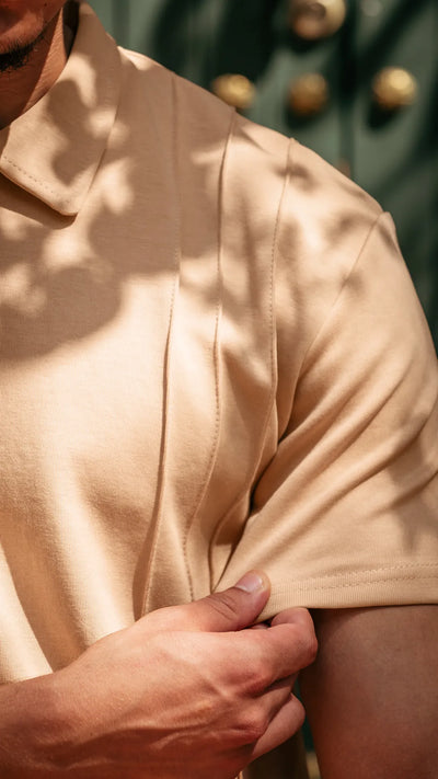 Ensemble polo et pantalon™️-Beige sable