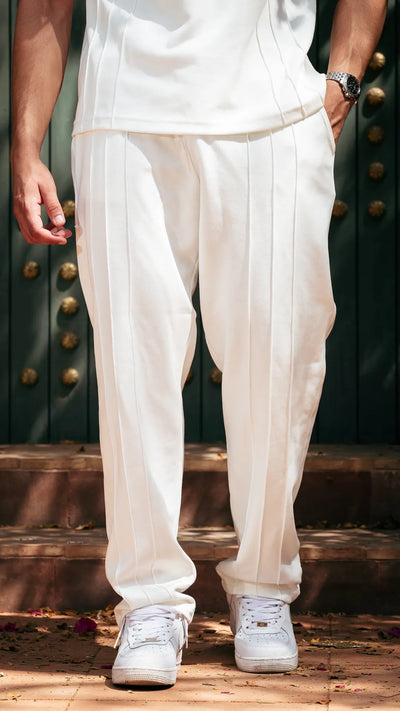 Ensemble polo et pantalon™️-Blanc luxe