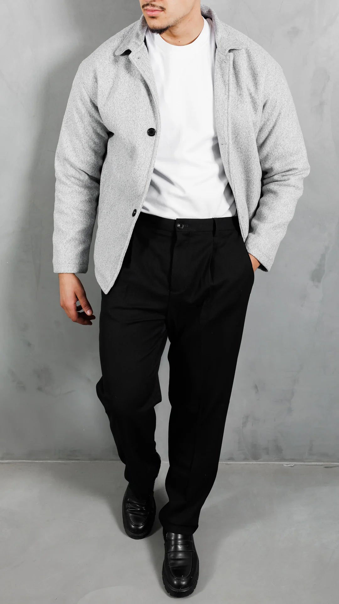 Veste Cachemire Élite™ - Gris Urbain