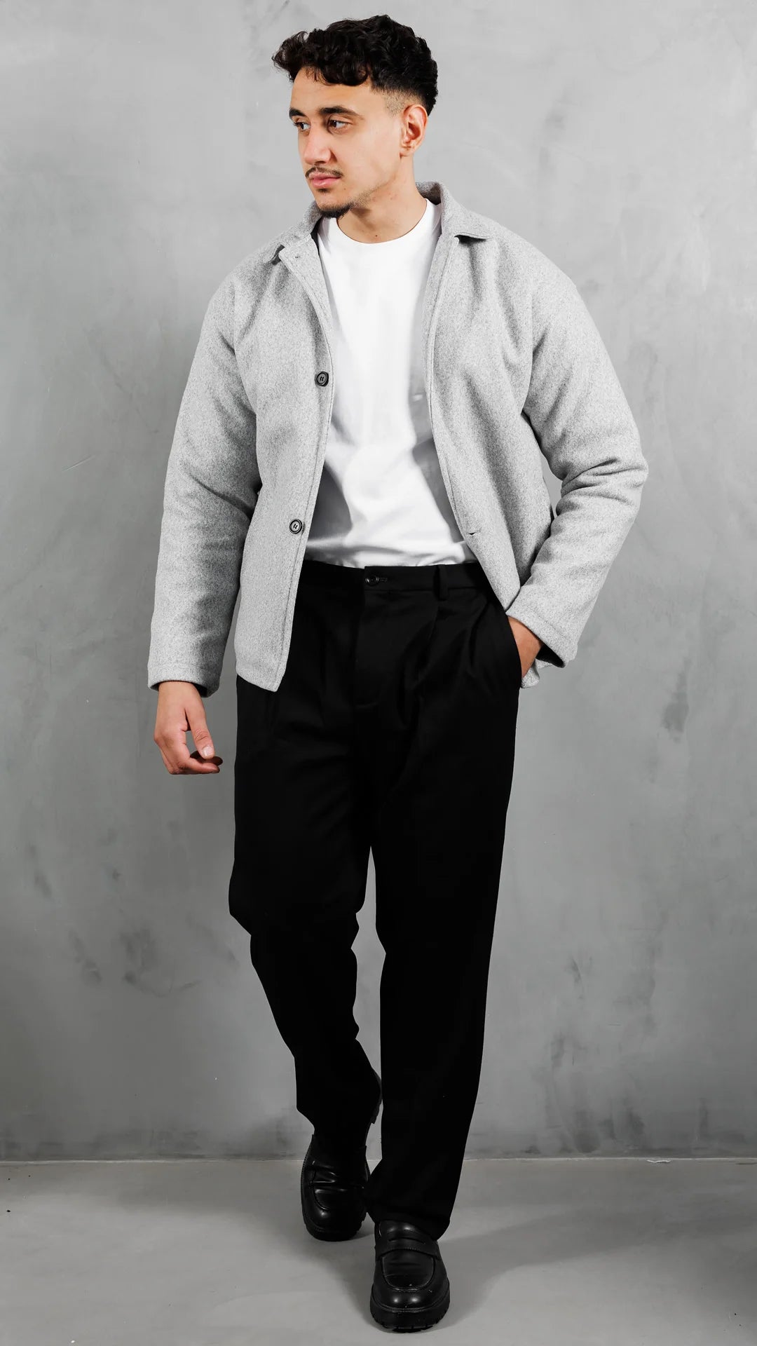 Veste Cachemire Élite™ - Gris Urbain