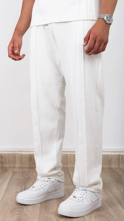 Ensemble polo et pantalon™️-Blanc luxe