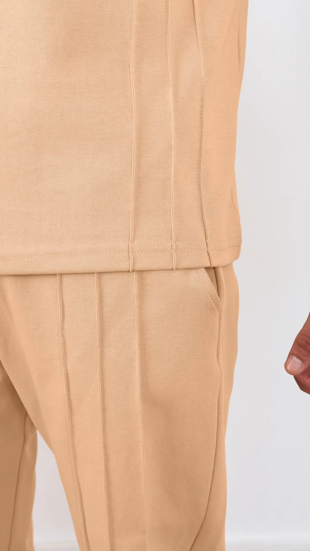 Ensemble polo et pantalon™️-Beige sable