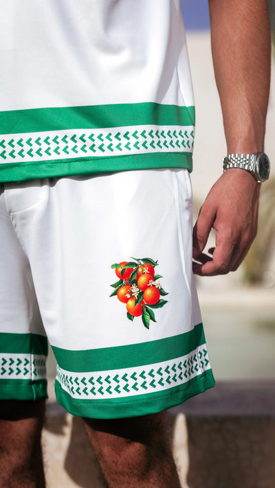 Ensemble short et chemise à motifs™️ -Capri vert