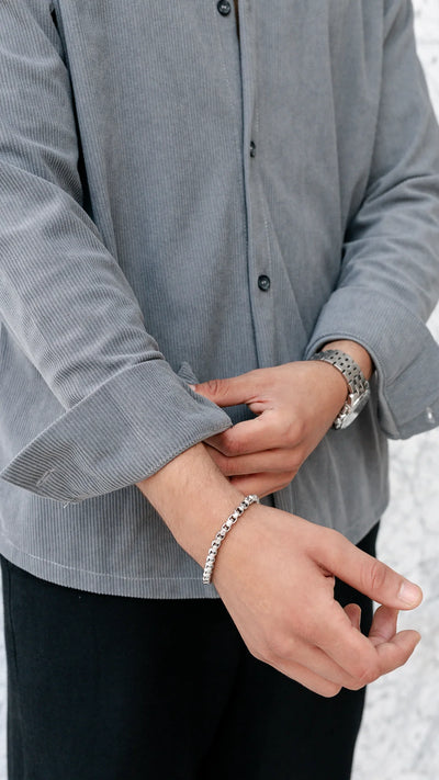 Chemise oversize en velour - Gris charbon