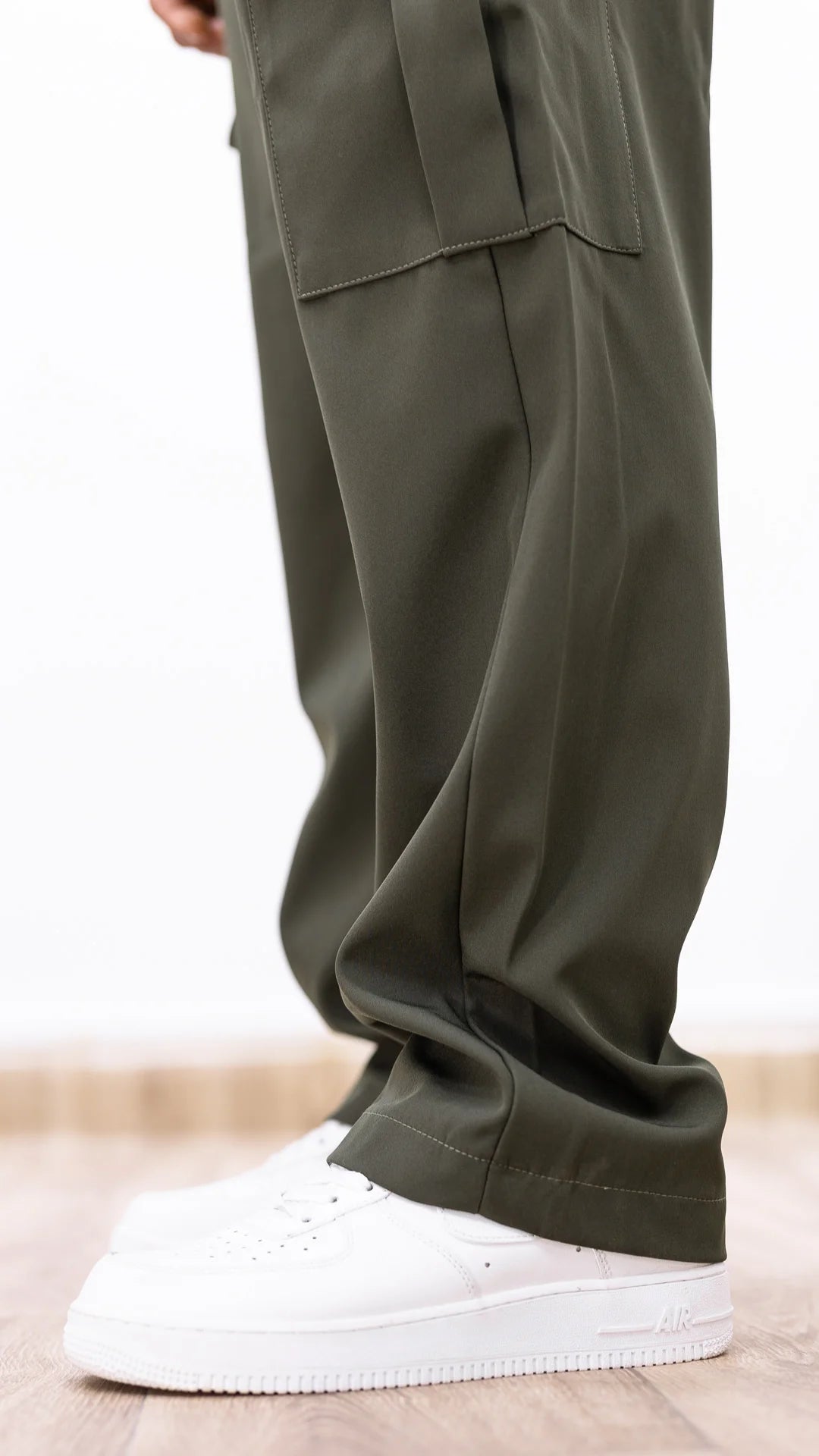 L’Ensemble Street Luxe  cargo + veste zippée- Vert Moderne