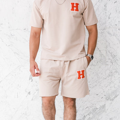 Ensemble H -Short & T-shirt - Beige sable