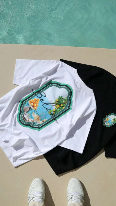 Capri view t-shirt- Blanc