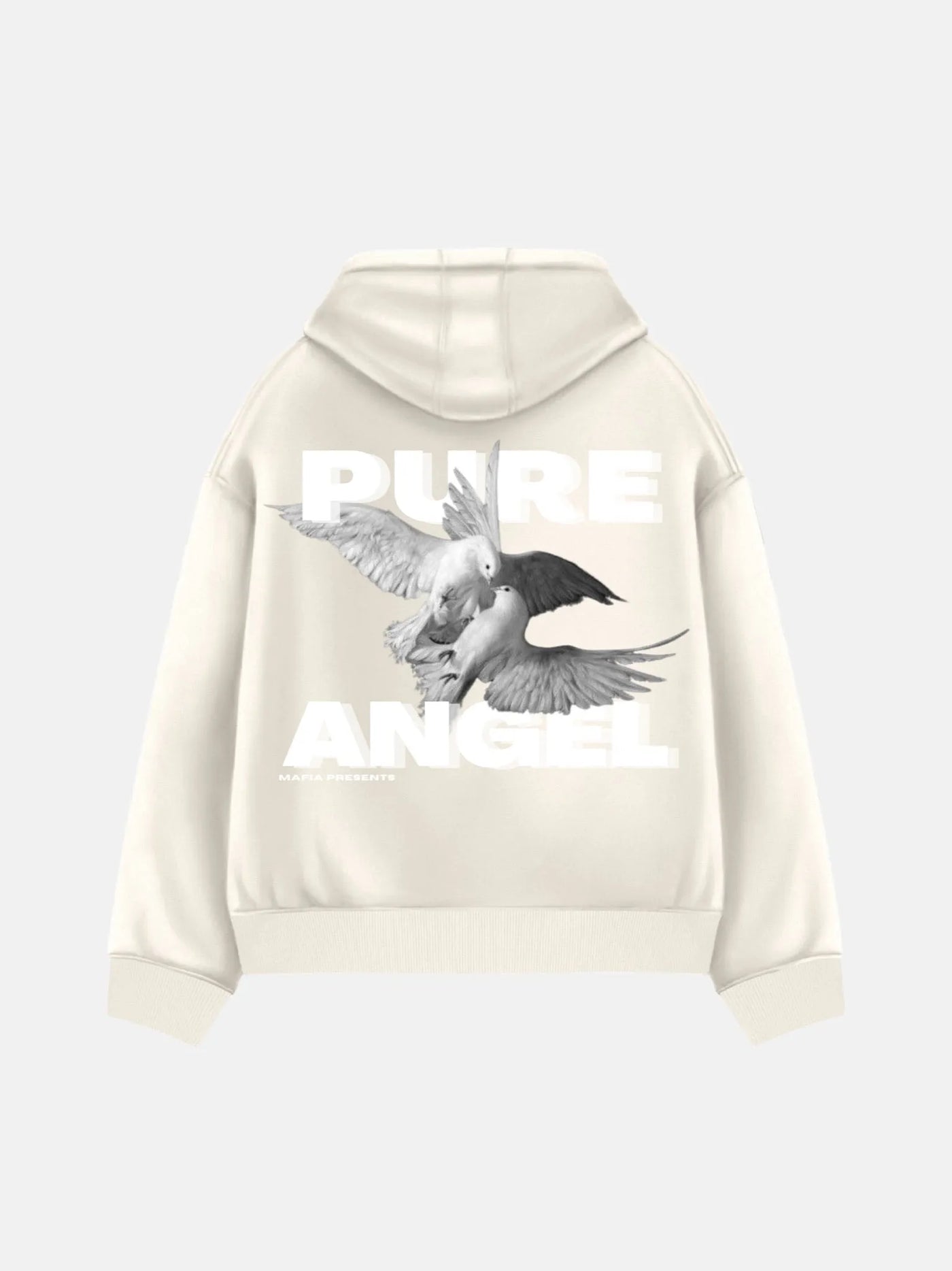 OVERSIZE PURE ANGEL HOODIE - BEIGE(UNISEX)