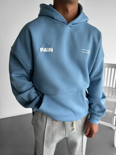 OVERSIZE PAIN HOODIE - ICE BLUE(UNISEX)