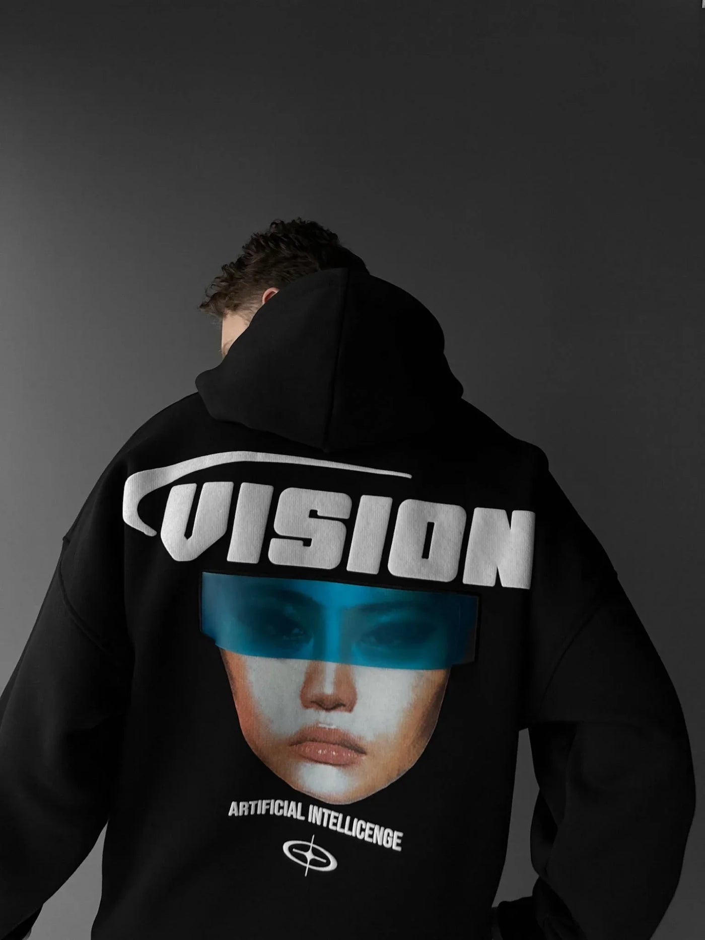 Vision Oversized Hoodie - Black