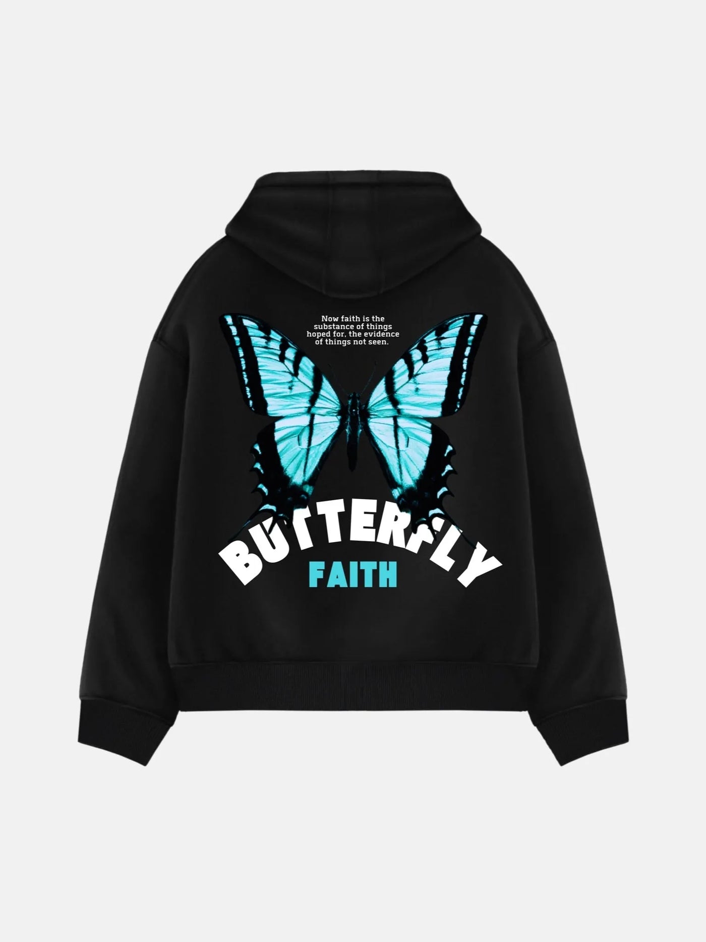 Oversized Butterfly Hoodie - Black and Blue (MEN)