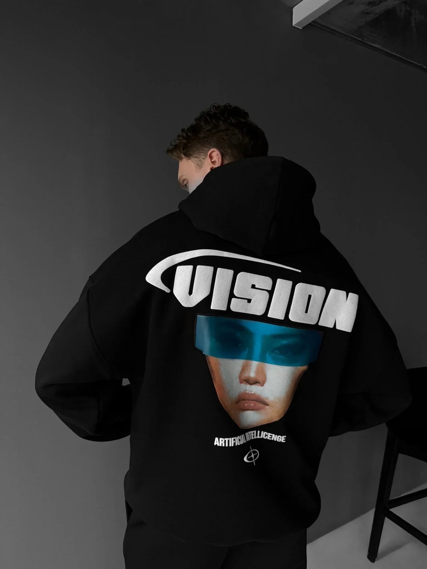 Vision Oversized Hoodie - Black