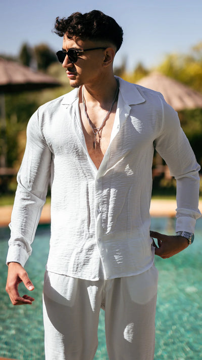 Ensemble ibiza™ en lin- Blanc