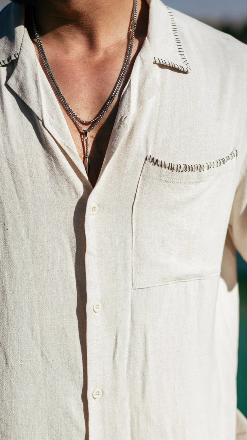 Ensemble PALERMO en lin™️  Blanc ecru