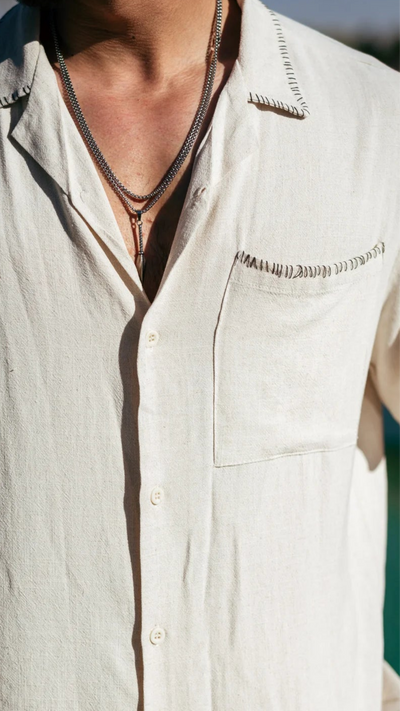 Ensemble PALERMO en lin™️  Blanc ecru