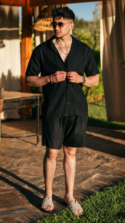 Ensemble Bali™ en lin- Noir Minuit