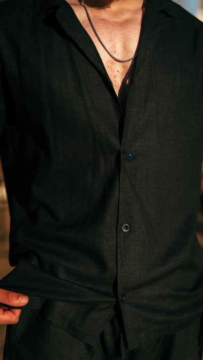 Ensemble Bali™ en lin- Noir Minuit